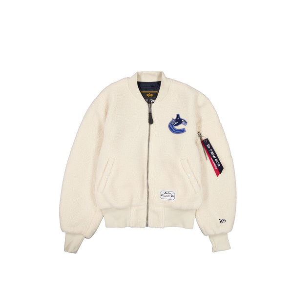 Alpha Industries x Vancouver Canucks Women's Sherpa MA-1 Flight
