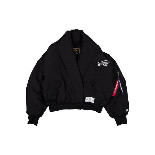 Alpha Industries x Buffalo Bills Women's Black Shawl Collar Flight Jacket