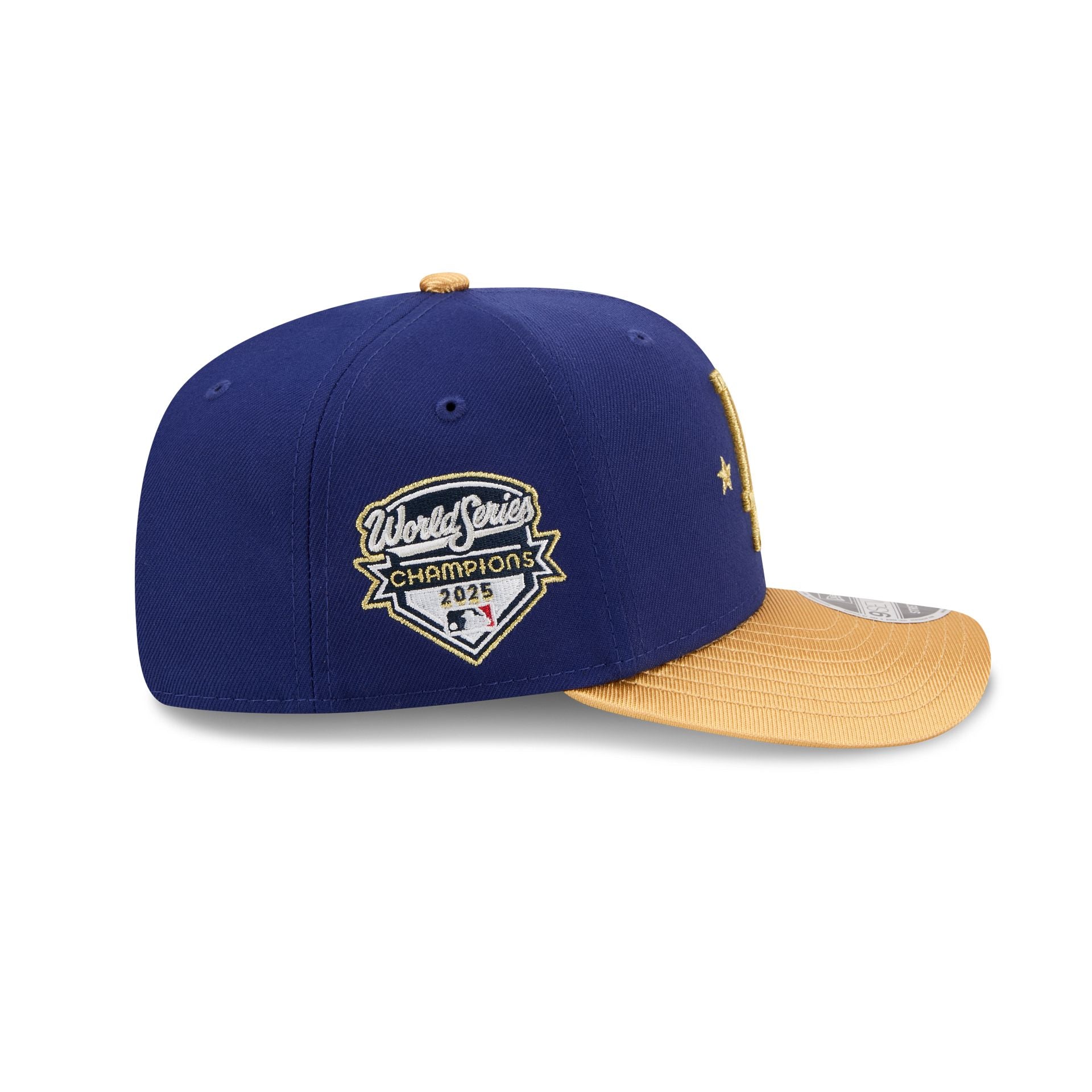 Los Angeles Dodgers Gold 2025 World Series Champions Sidepatch 9SEVENTY Stretch-Snap Hat
