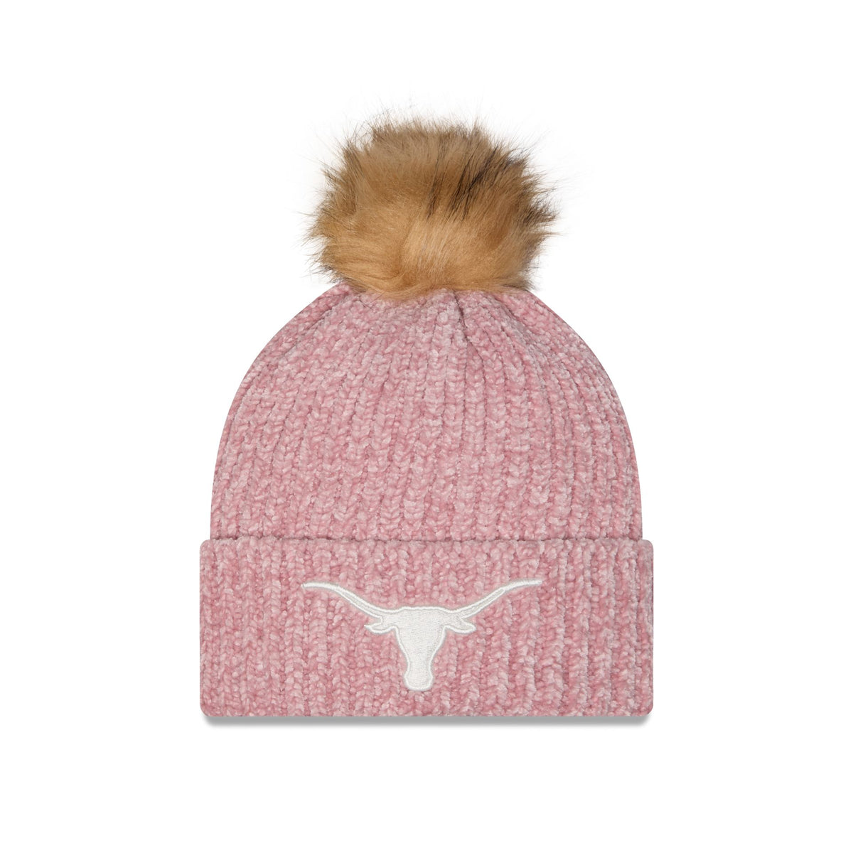 Texas Longhorns Women's Pink Pom Knit Hat