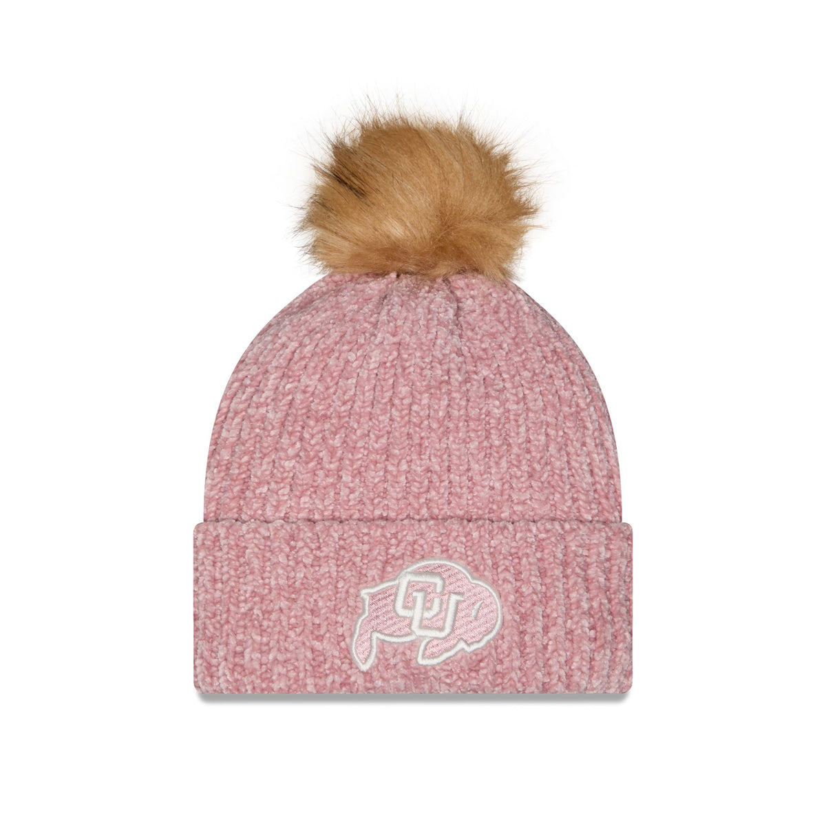 Colorado Buffaloes Women's Pink Pom Knit Hat