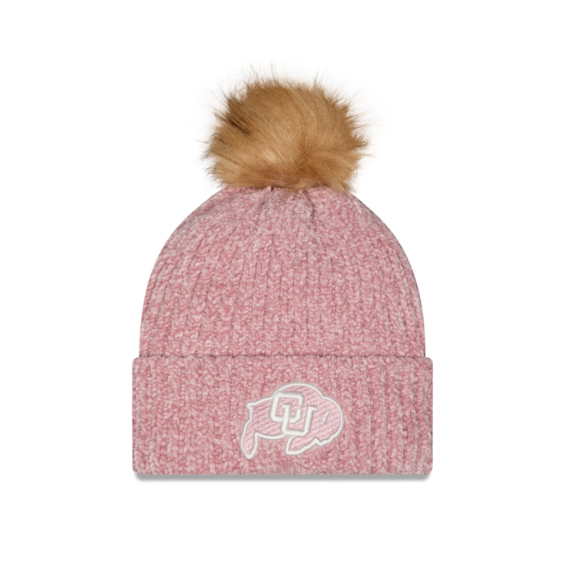 Colorado Buffaloes Women's Pink Pom Knit Hat