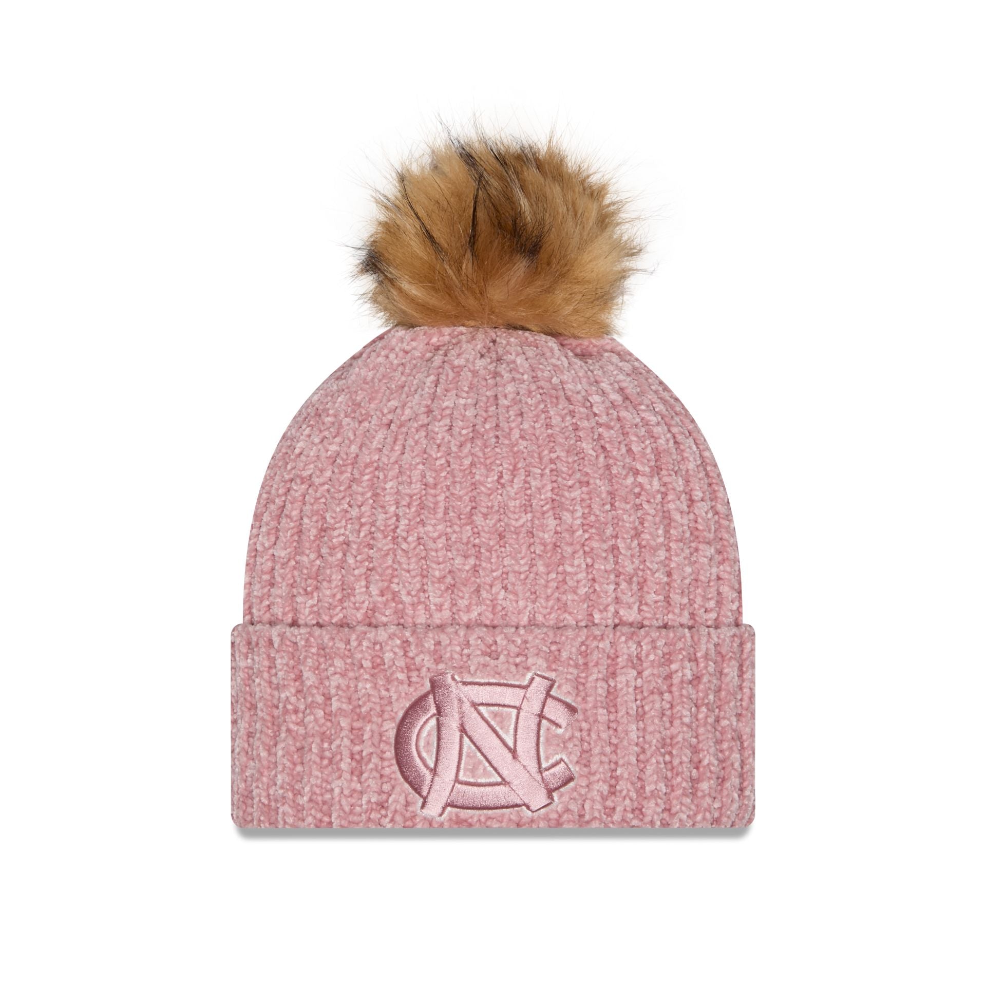 North Carolina Tar Heels Women's Pink Pom Knit Hat