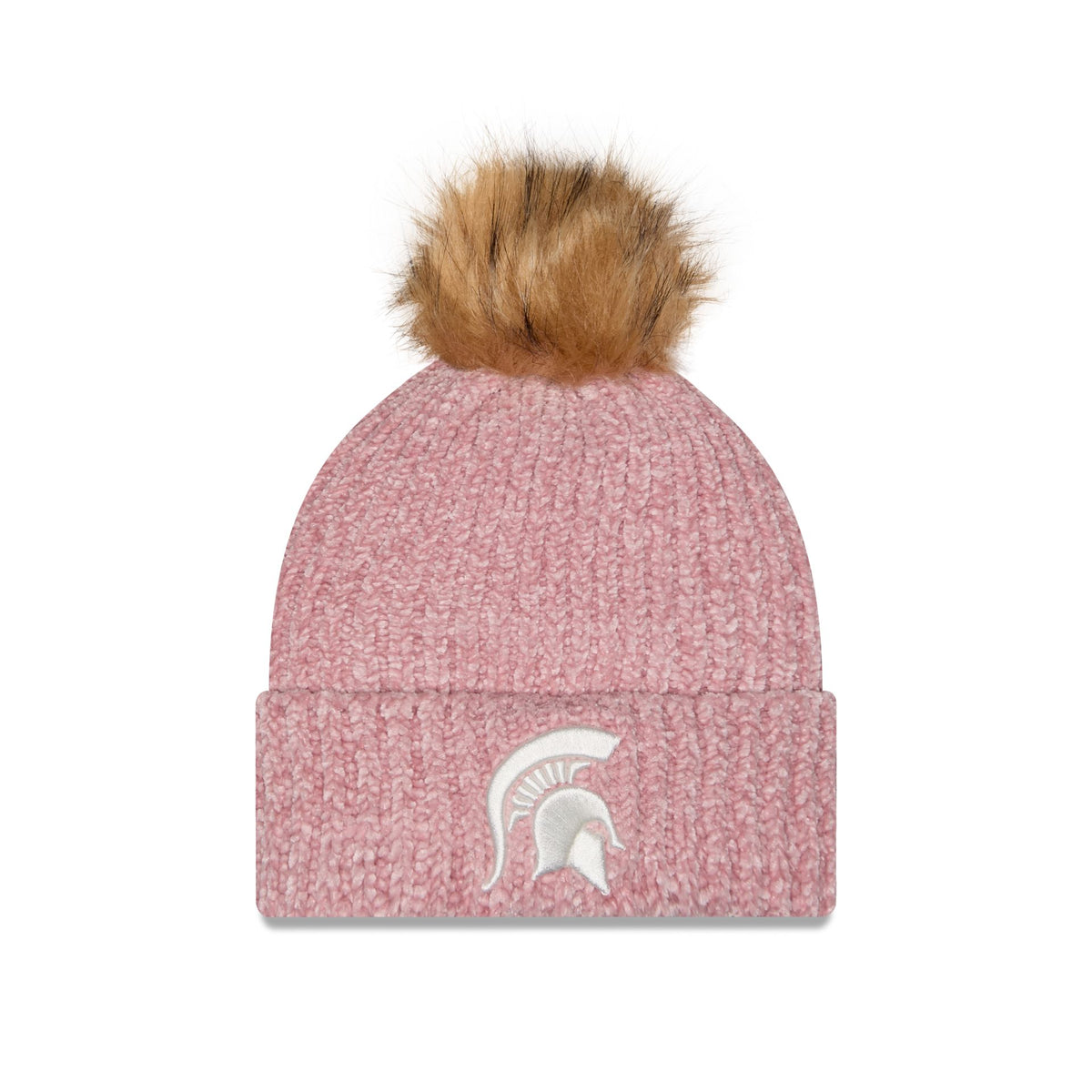 Michigan State Spartans Women's Pink Pom Knit Hat