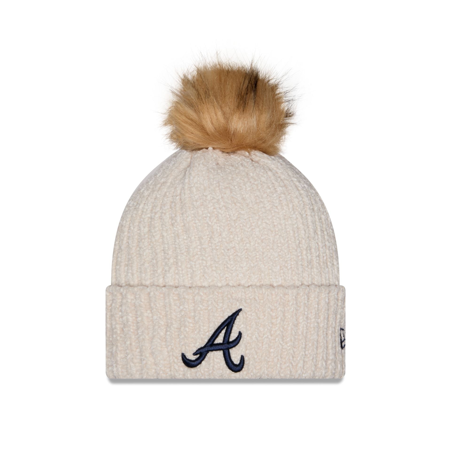 Atlanta Braves Women's Sandy Linen Pom Knit Hat