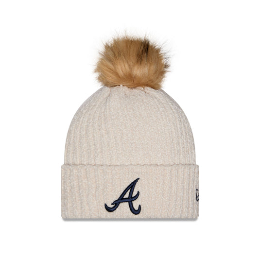 Atlanta Braves Women's Sandy Linen Pom Knit Hat