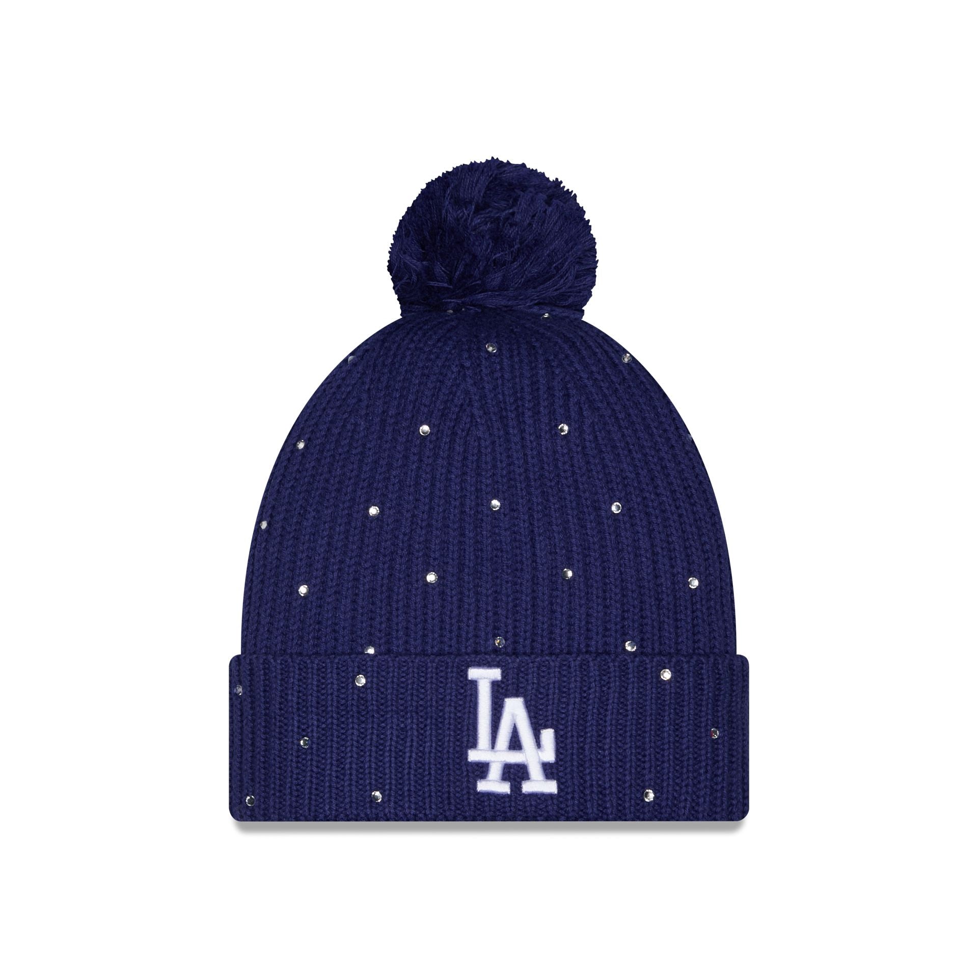Los Angeles Dodgers Women's Rhinestone Pom Knit Hat