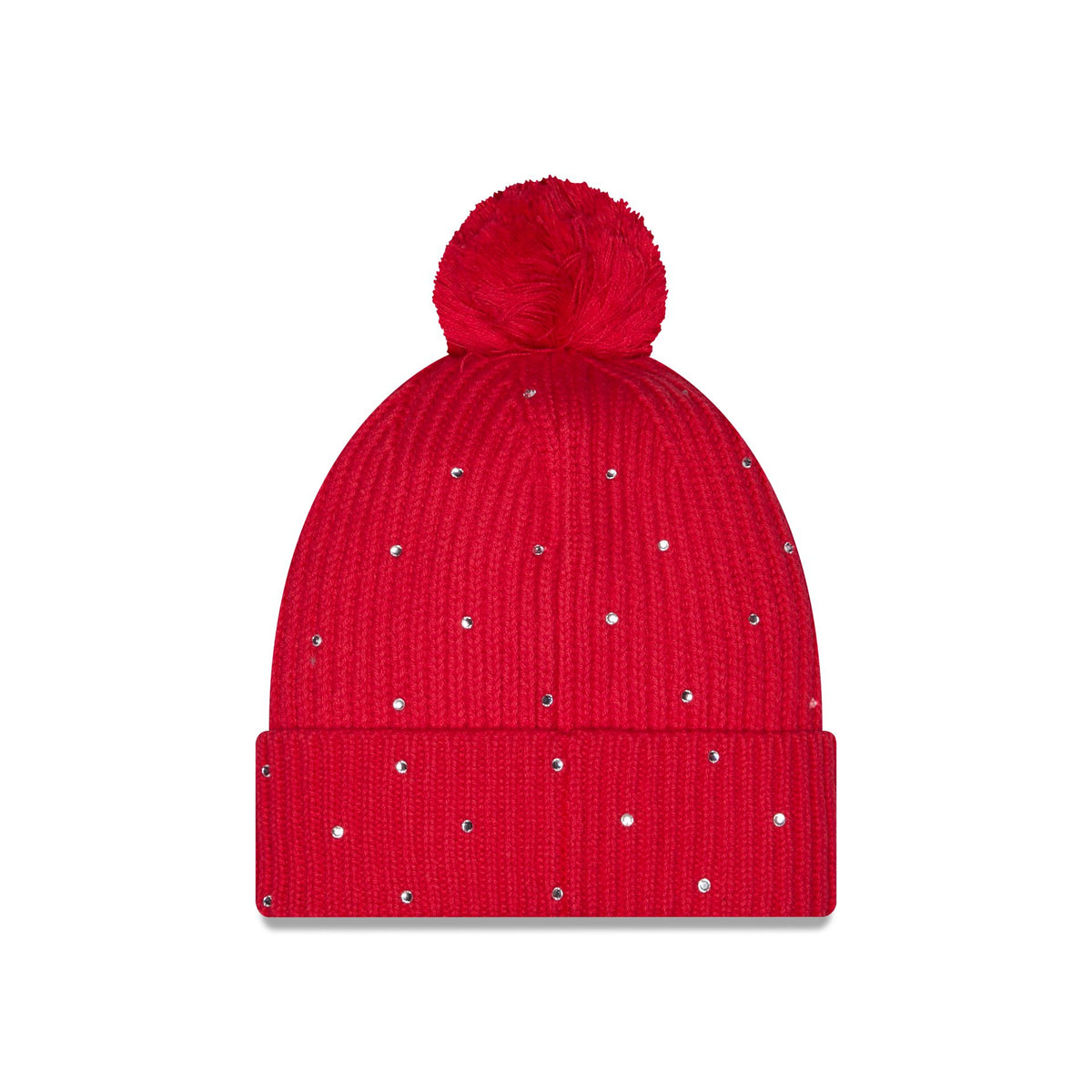 Kansas City Chiefs Women's Rhinestone Pom Knit Hat