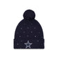 Dallas Cowboys Women's Rhinestone Pom Knit Hat