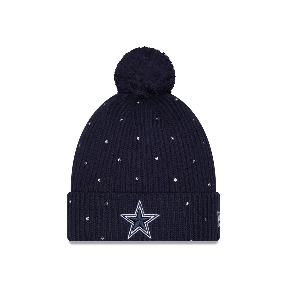 Dallas Cowboys Women's Rhinestone Pom Knit Hat