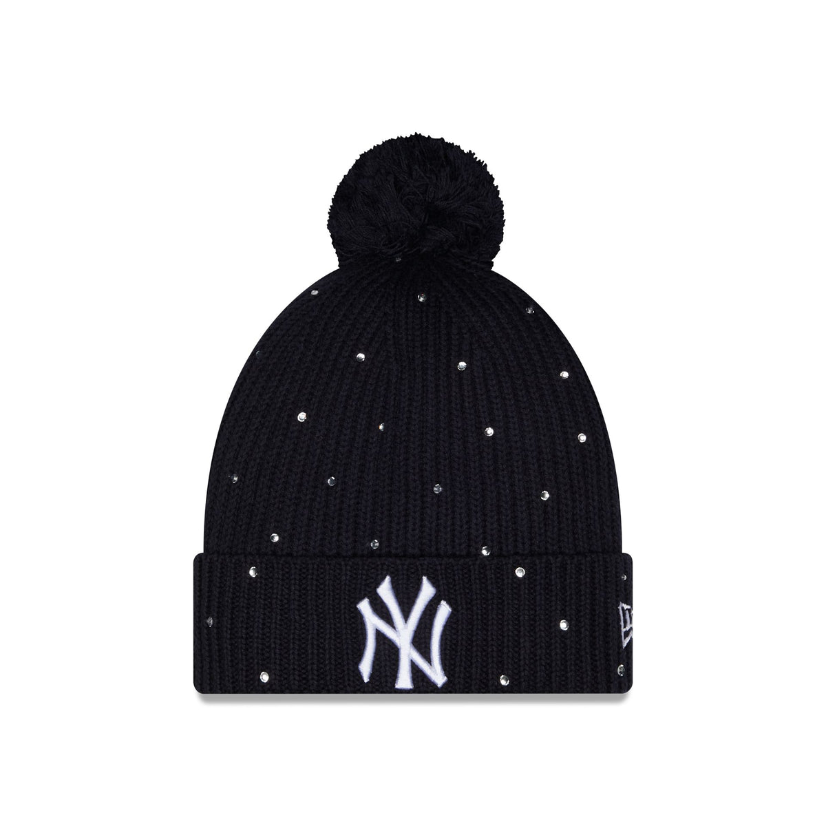 New York Yankees Women's Rhinestone Pom Knit Hat