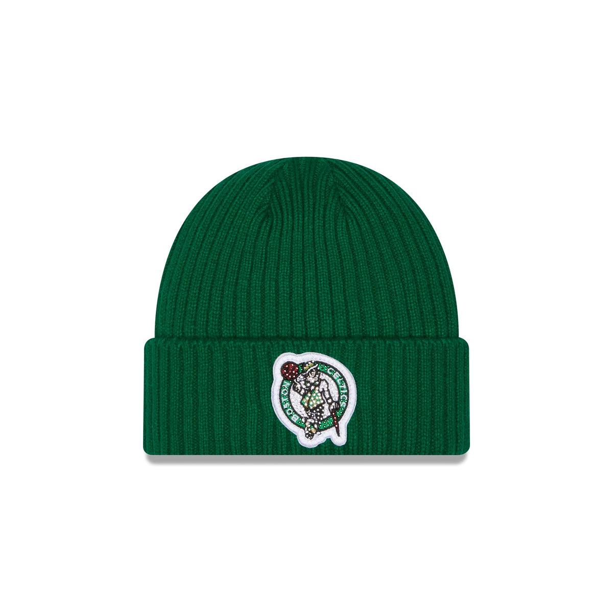 Boston Celtics Rhinestone Badge Beanie Hat