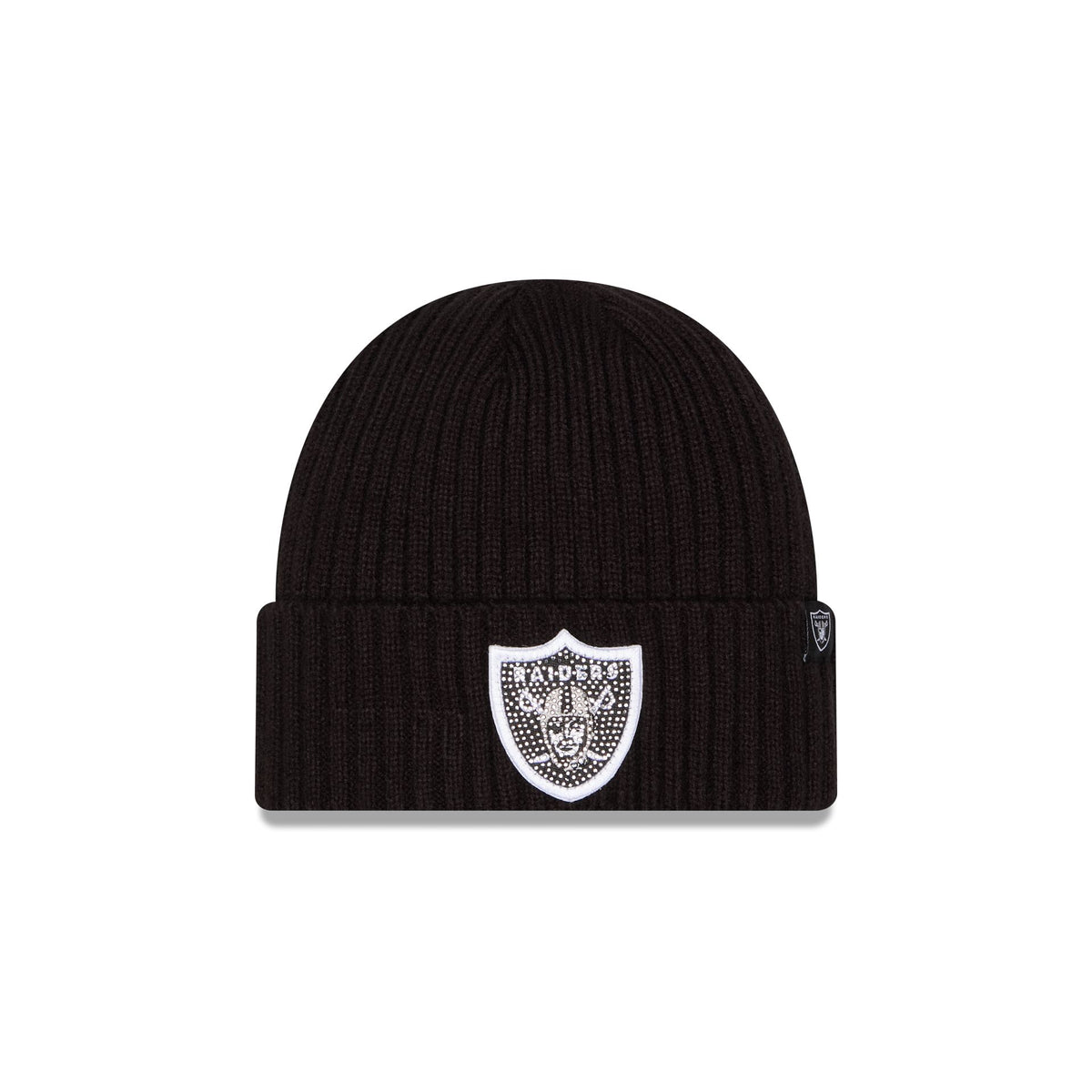 Las Vegas Raiders Rhinestone Badge Beanie Hat