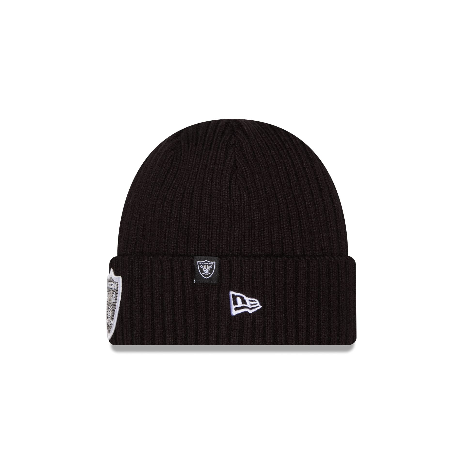 Las Vegas Raiders Rhinestone Badge Beanie Hat