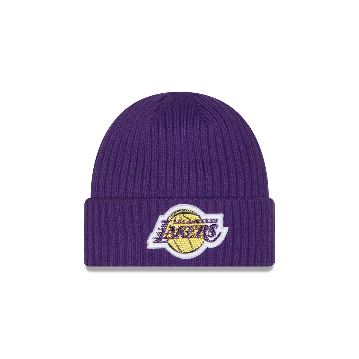 Los Angeles Lakers Rhinestone Badge Beanie Hat