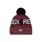 Boston Red Sox Tri Color Pom Knit Hat