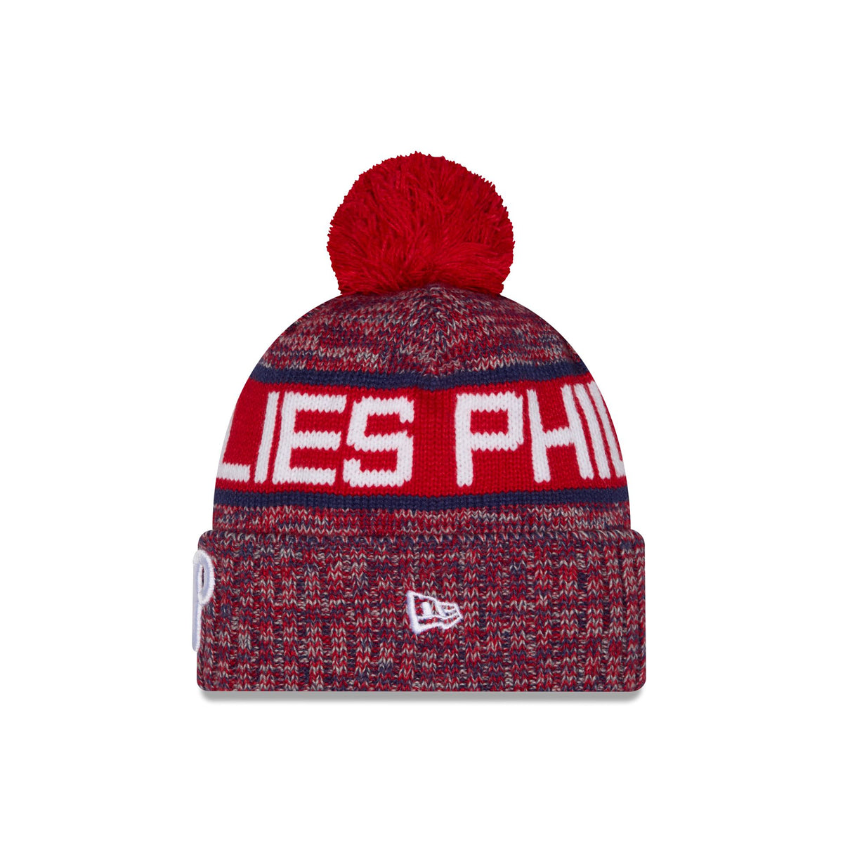 Philadelphia Phillies Tri Color Pom Knit Hat