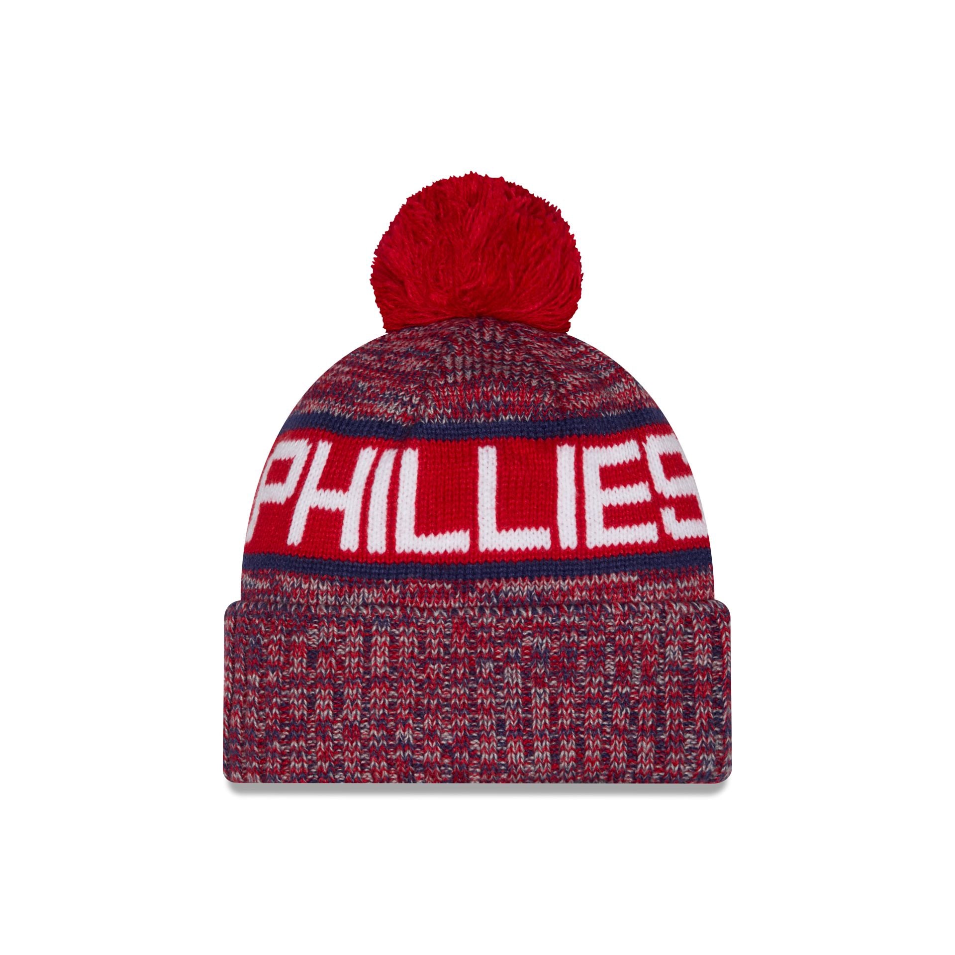 Philadelphia Phillies Tri Color Pom Knit Hat