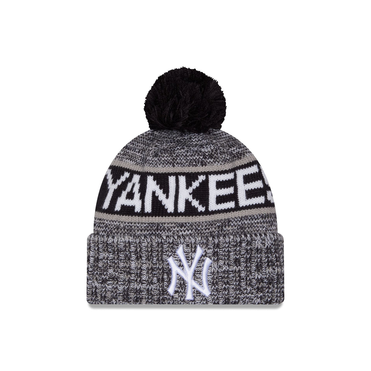 New York Yankees Tri Color Pom Knit Hat