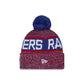 New York Rangers Tri Color Pom Knit Hat