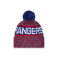 New York Rangers Tri Color Pom Knit Hat