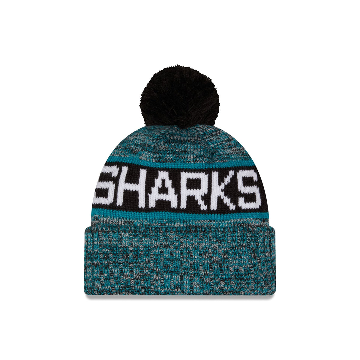 San Jose Sharks Tri Color Pom Knit Hat