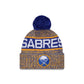 Buffalo Sabres Tri Color Pom Knit Hat
