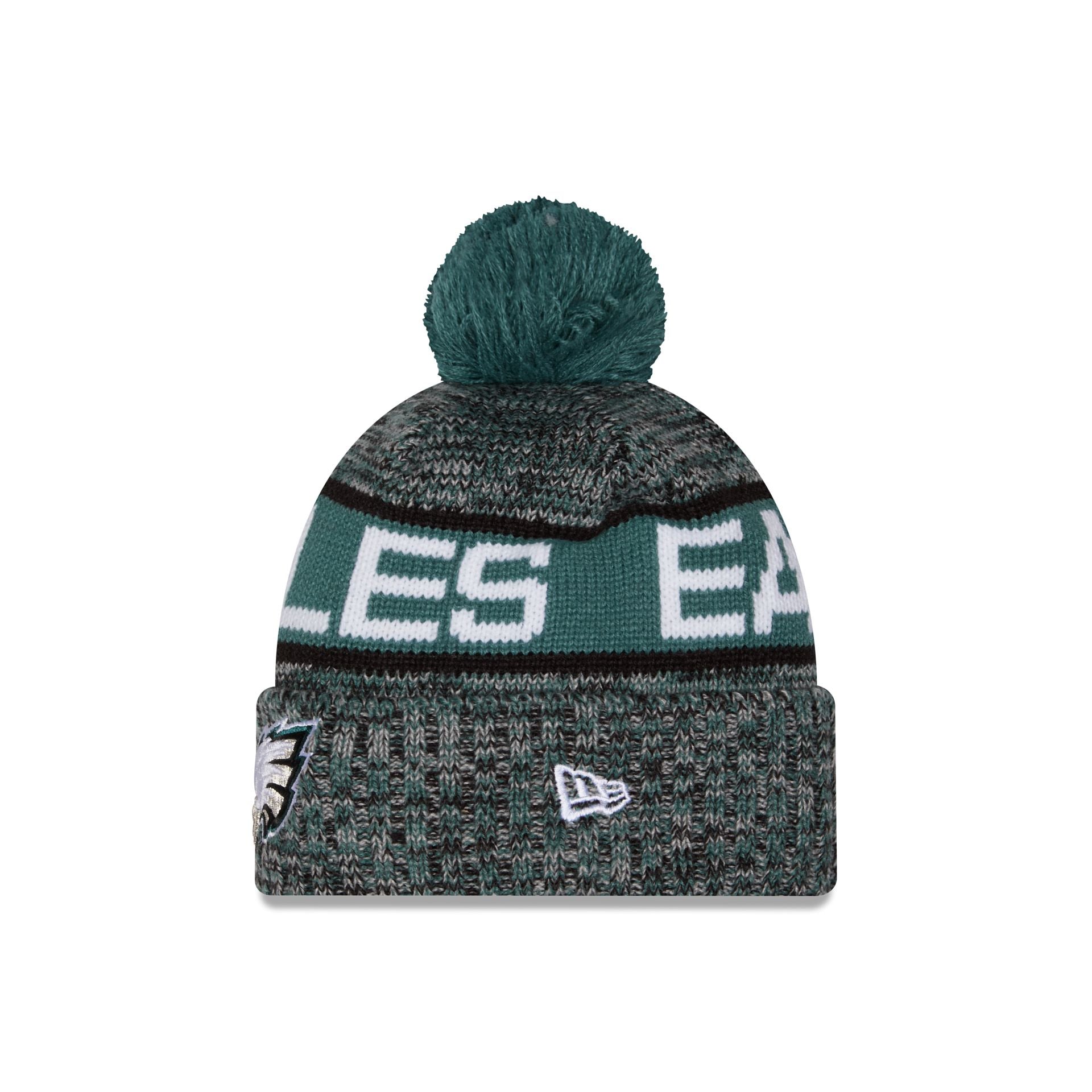 Philadelphia Eagles Tri Color Pom Knit Hat