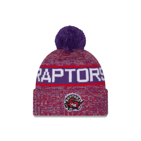 Toronto Raptors Tri Color Pom Knit Hat
