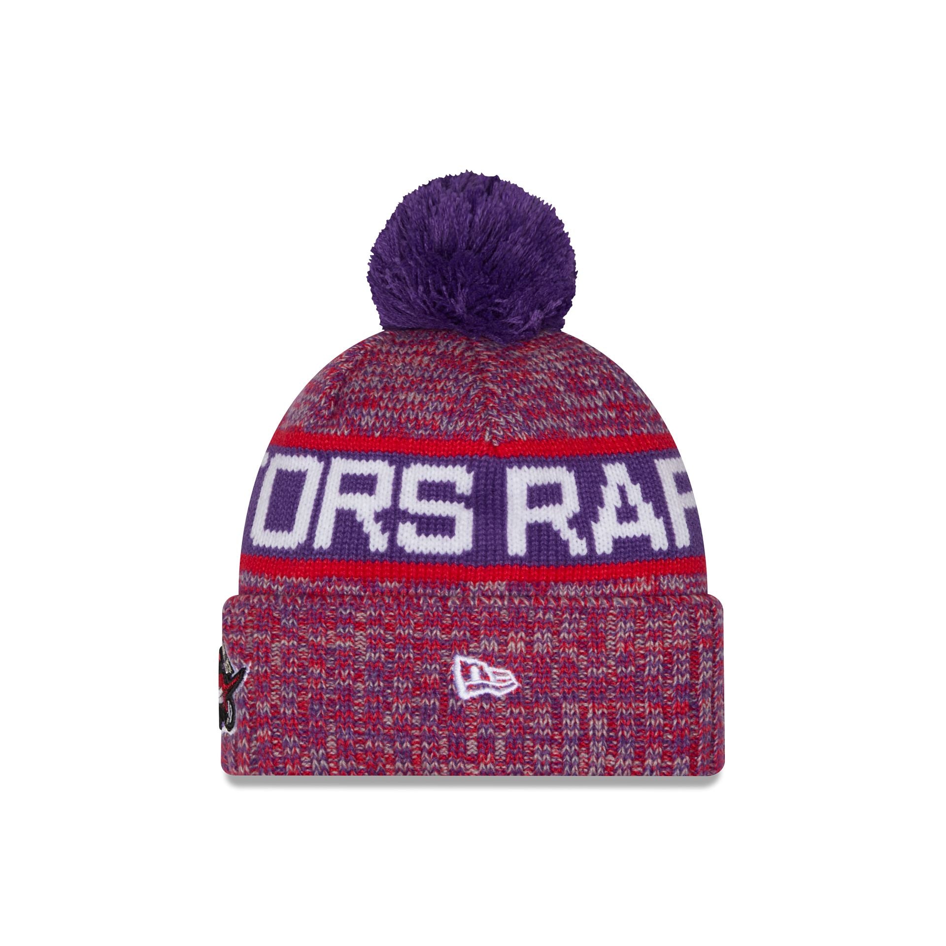 Toronto Raptors Tri Color Pom Knit Hat