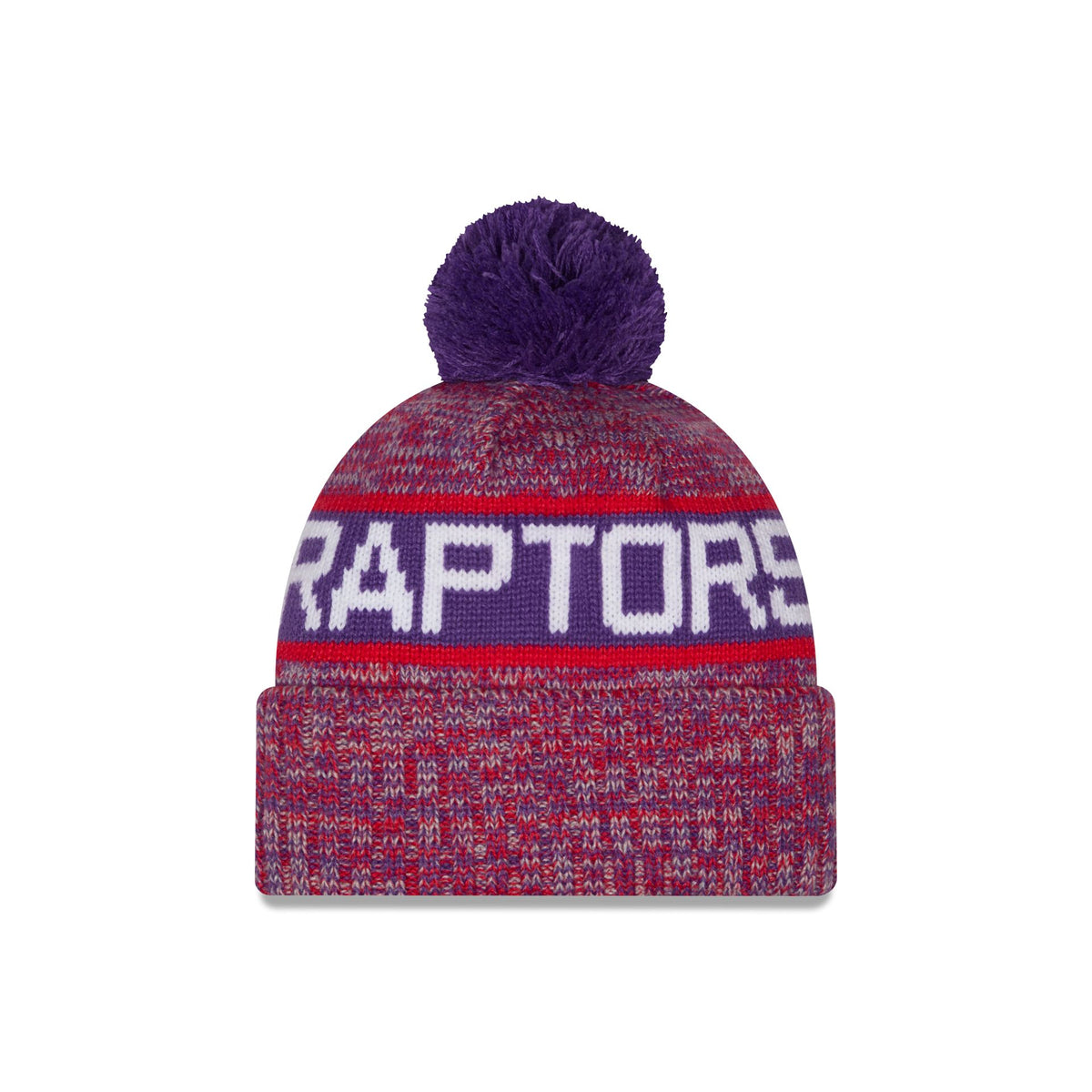 Toronto Raptors Tri Color Pom Knit Hat