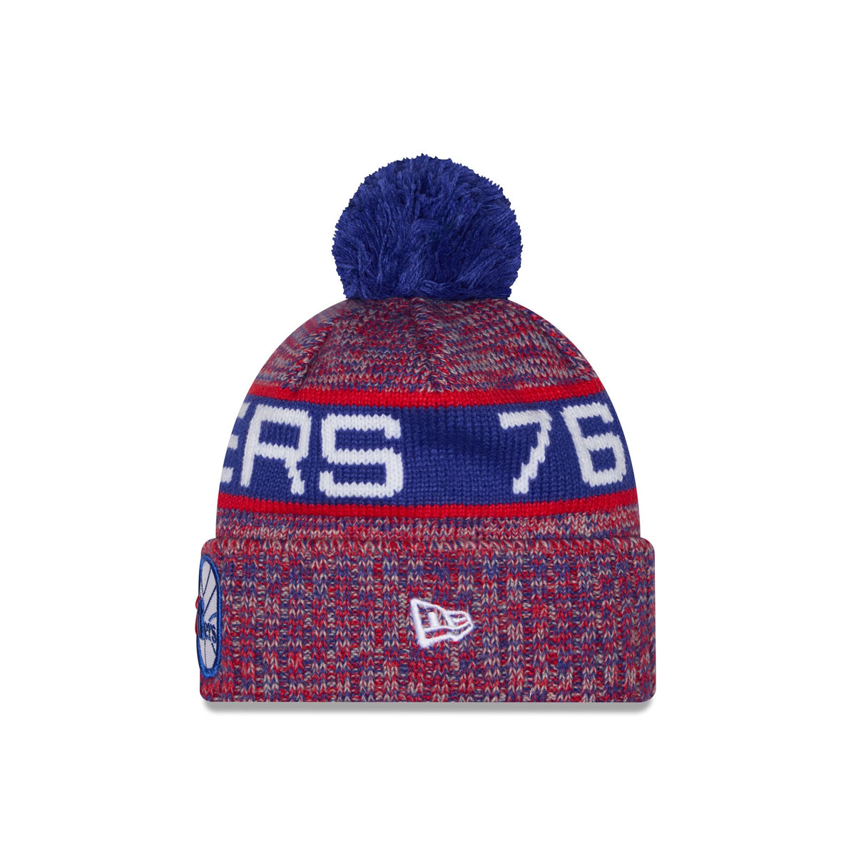 Philadelphia 76ers Tri Color Pom Knit Hat