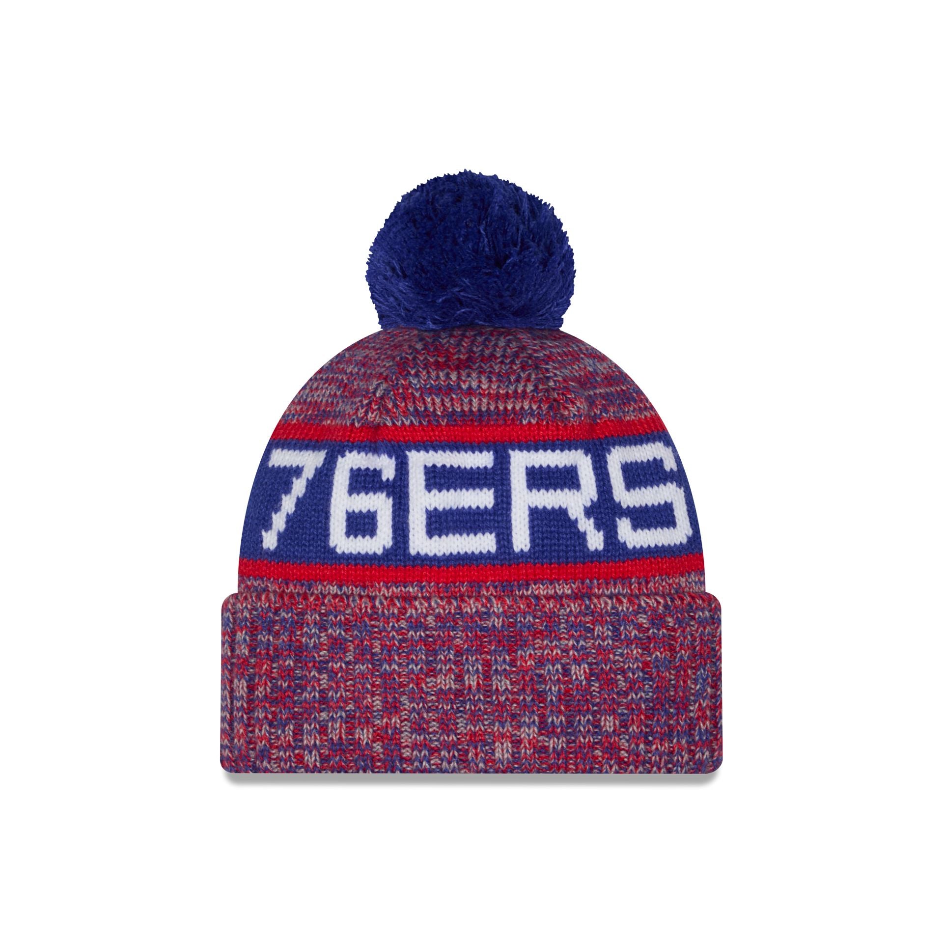 Philadelphia 76ers Tri Color Pom Knit Hat