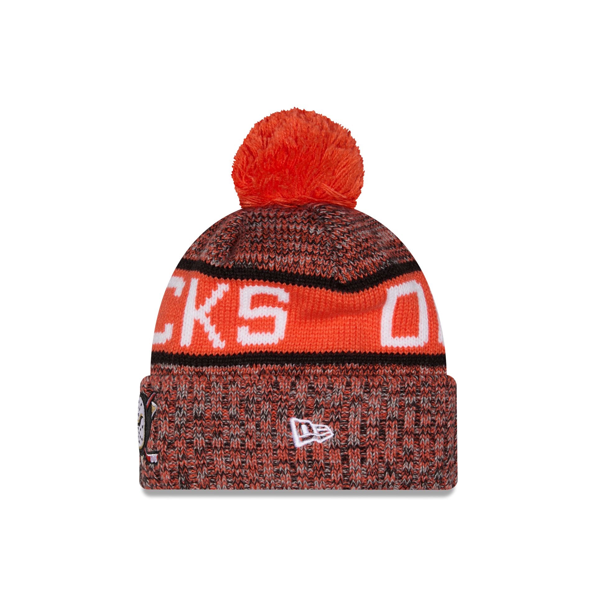 Anaheim Ducks Tri Color Pom Knit Hat