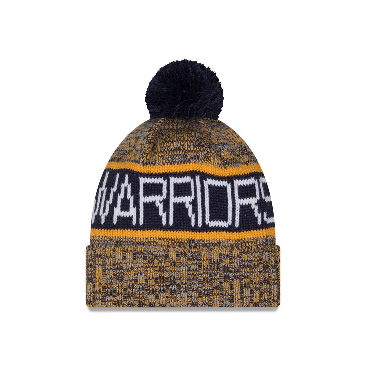 Golden State Warriors Tri Color Pom Knit Hat