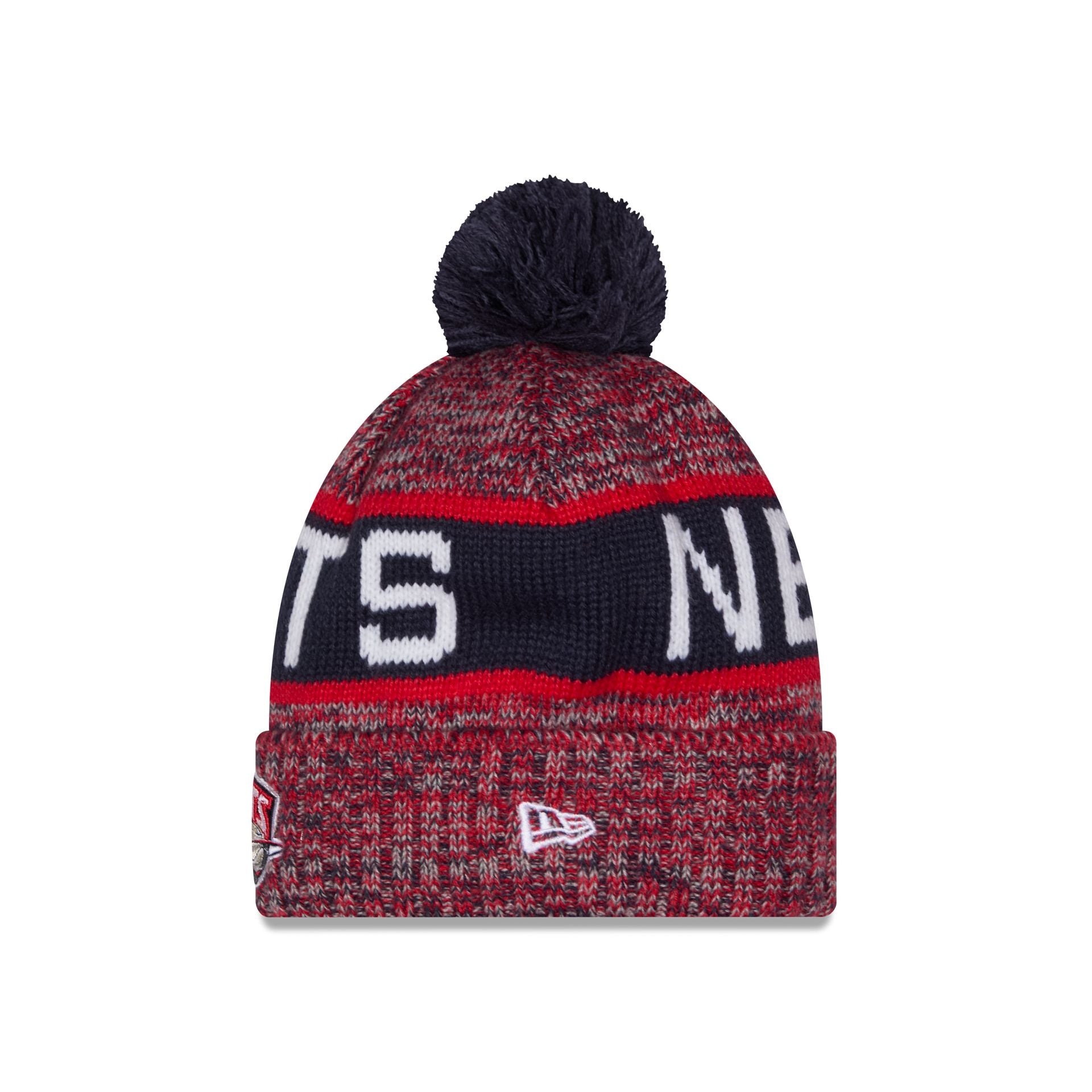 New Jersey Nets Tri Color Pom Knit Hat