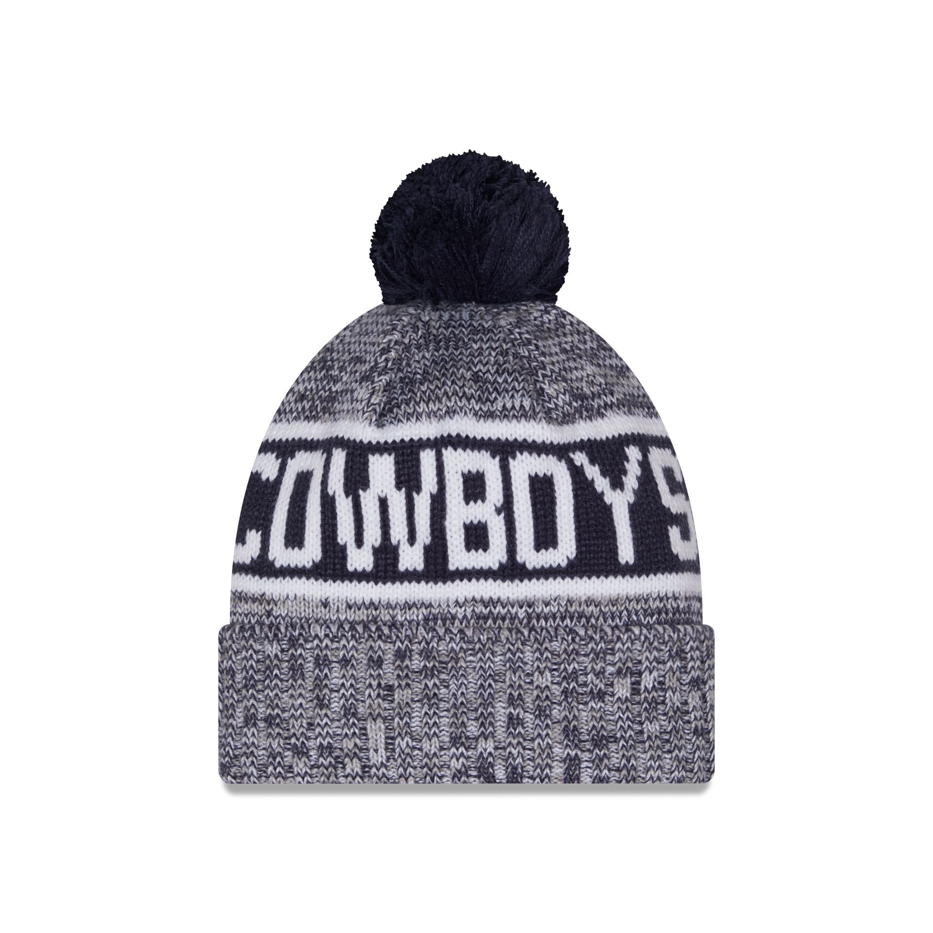Dallas Cowboys Tri Color Pom Knit Hat