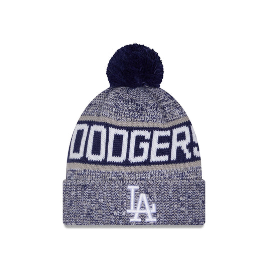 Los Angeles Dodgers Tri Color Pom Knit Hat