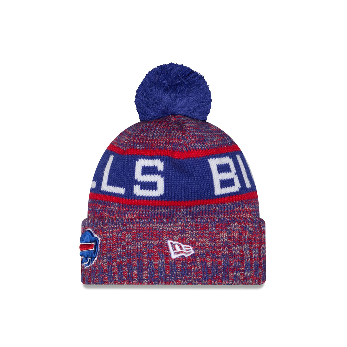 Buffalo Bills Tri Color Pom Knit Hat