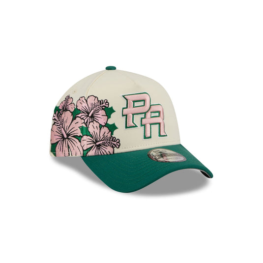 Puerto Rico Pink Flower 9FORTY A-Frame Snapback Hat - New Era Cap