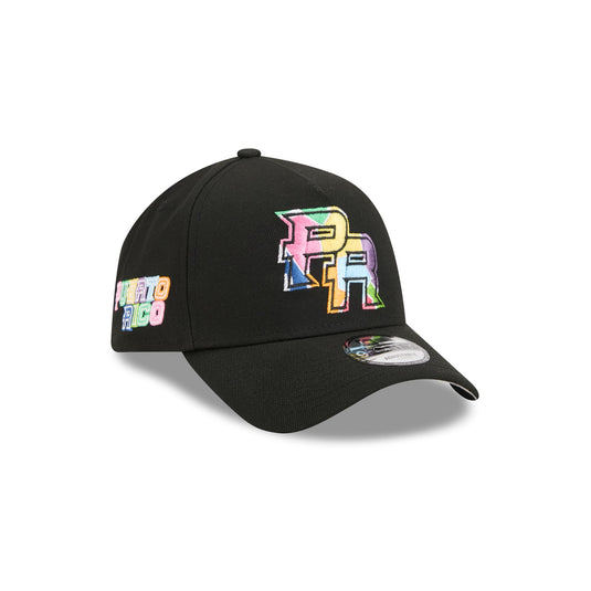 Puerto Rico Yaucromatic Black 9FORTY A-Frame Snapback Hat - New Era Cap