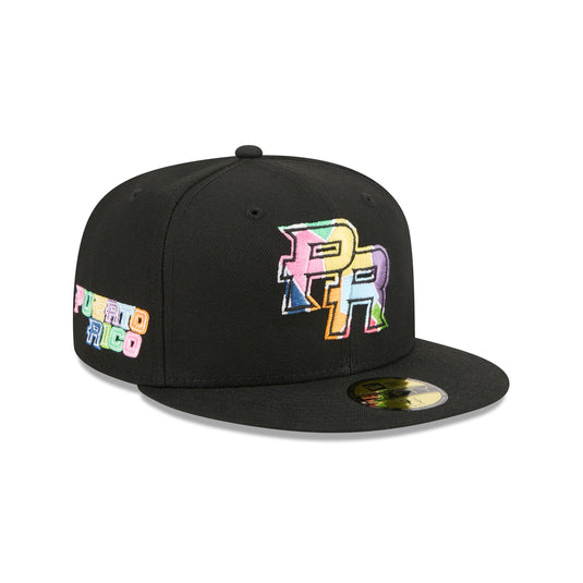 Puerto Rico Yaucromatic Black 59FIFTY Fitted Hat - New Era Cap