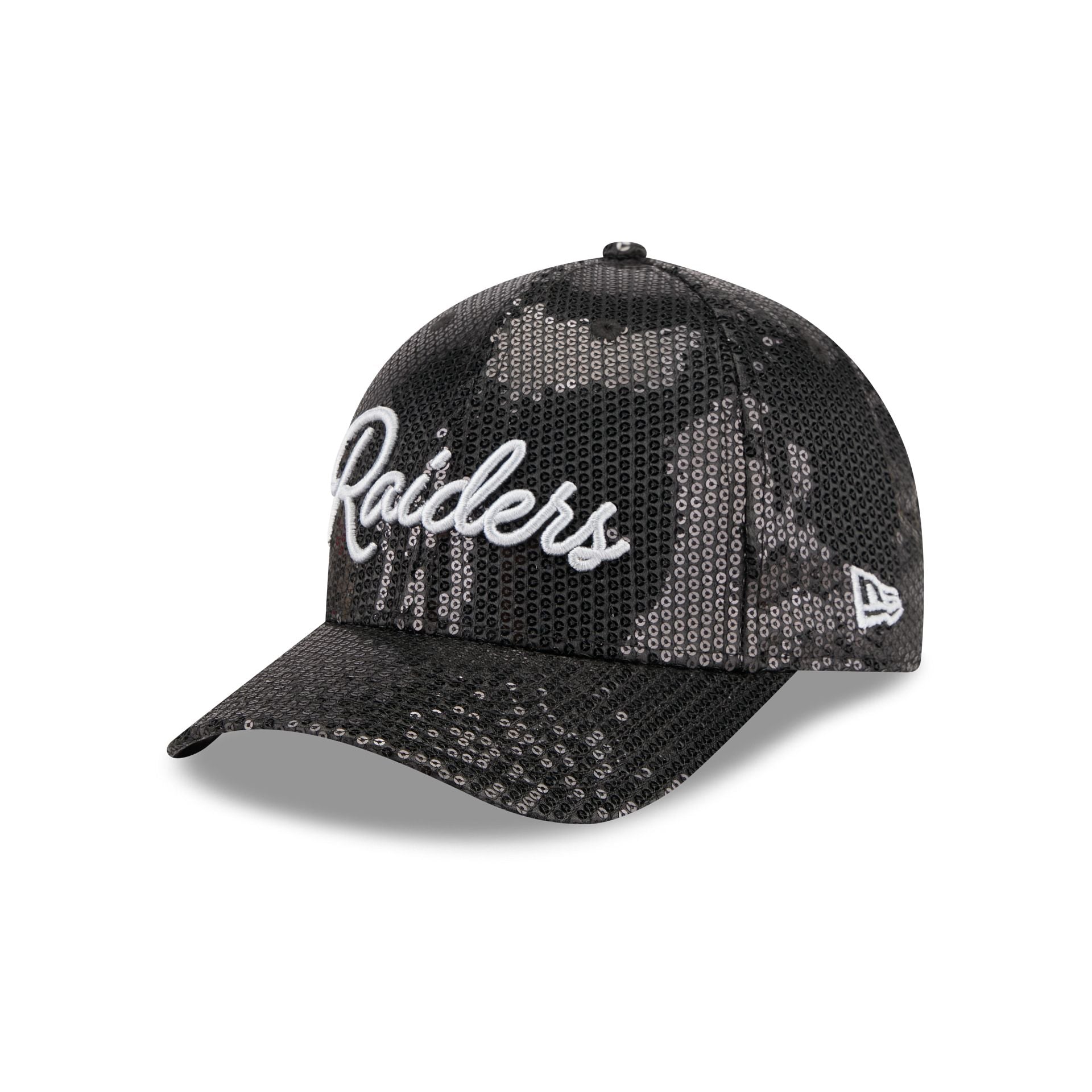 Las Vegas Raiders Sequin Script Women's 9FORTY M-Crown Snapback Hat
