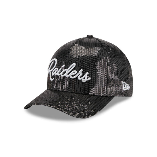 Las Vegas Raiders Sequin Script Women's 9FORTY M-Crown Snapback Hat
