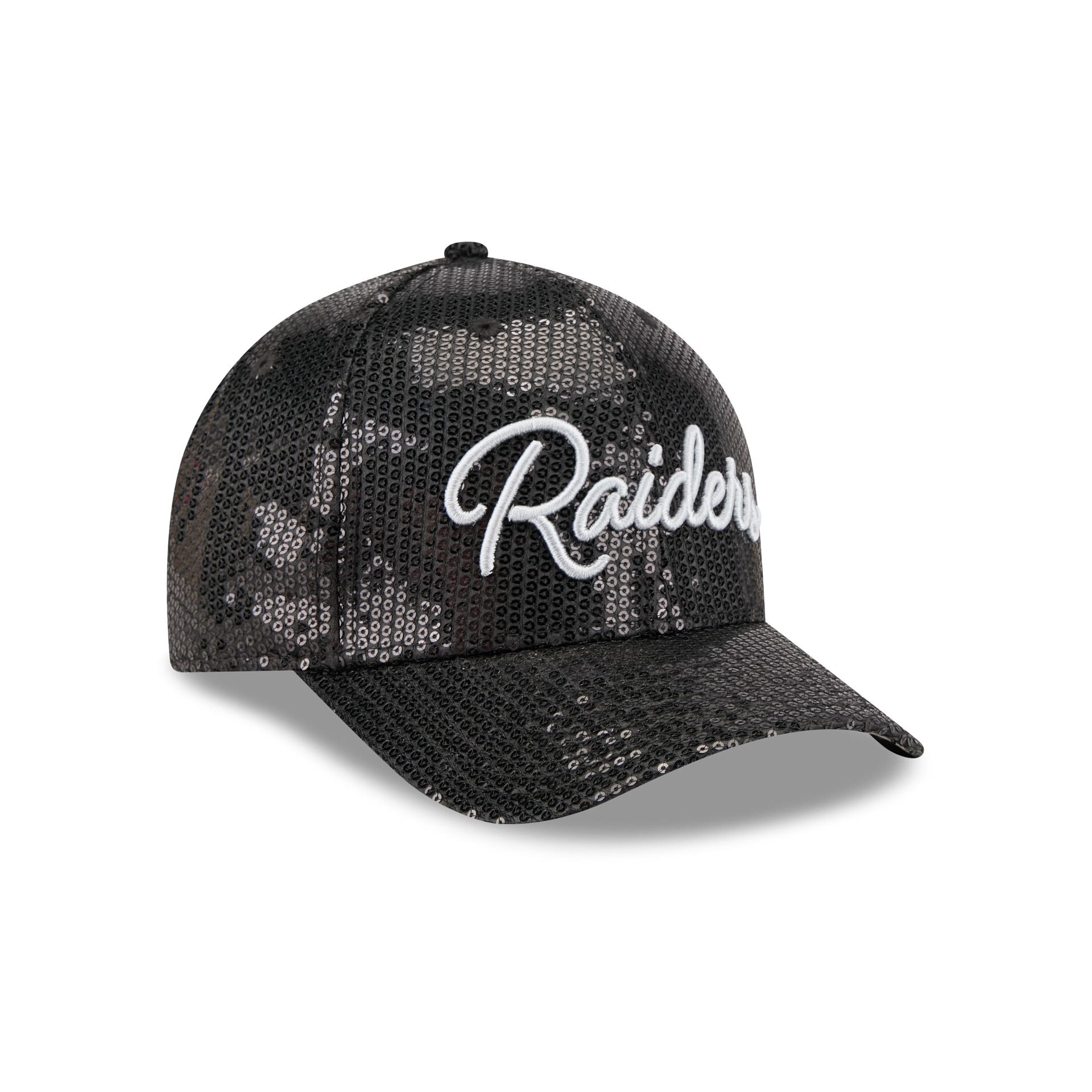 Las Vegas Raiders Sequin Script Women's 9FORTY M-Crown Snapback Hat