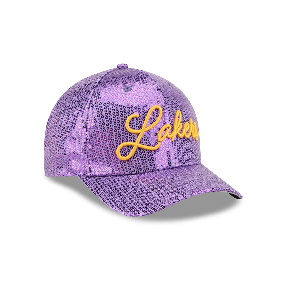 Los Angeles Lakers Sequin Script Women's 9FORTY M-Crown Snapback Hat