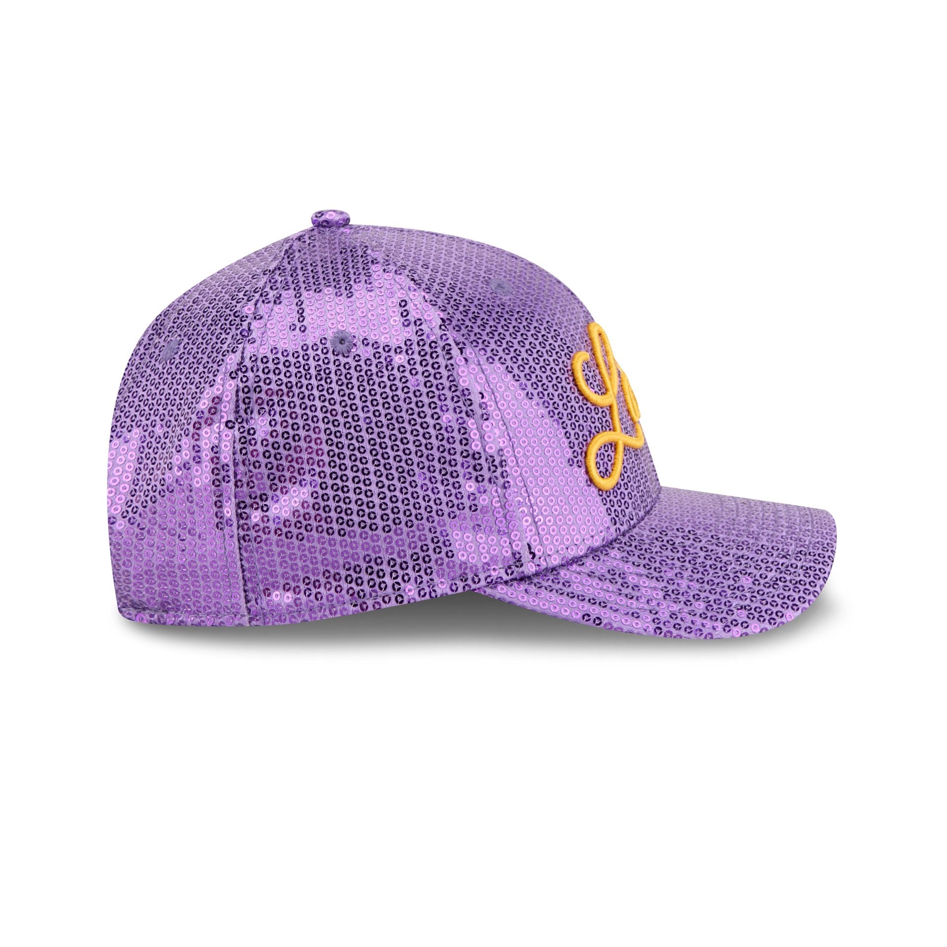 Los Angeles Lakers Sequin Script Women's 9FORTY M-Crown Snapback Hat