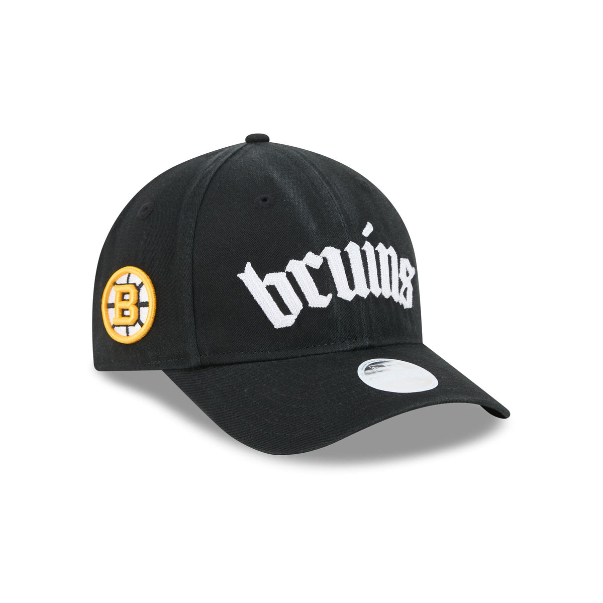 Boston Bruins Gothic Font Women's 9FORTY M-Crown Snapback Hat