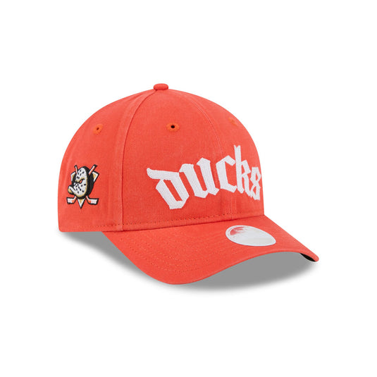 Anaheim Ducks Gothic Font Women's 9FORTY M-Crown Snapback Hat