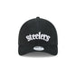 Pittsburgh Steelers Gothic Font Women's 9FORTY M-Crown Snapback Hat